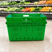 Caisse en plastique empilable et emboîtable HAOSEN, durable, écologique et légère, pour le stockage des aliments et des légumes