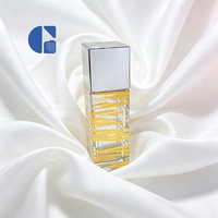 Botella de Perfume Cuadrada Alta de Lujo, 100 ml, Vacía, Recargable, con Pulverizador, Envase de Vidrio de 100 ml con Tapa