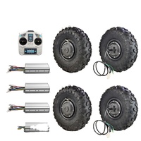 Kit de Quad Électrique Tout-Terrain DIY avec Moteur Brushless 500W, Construction Métallique, Télécommande Sans Fil, 4x4, Roues de 14,5 Pouces, Portée 200m