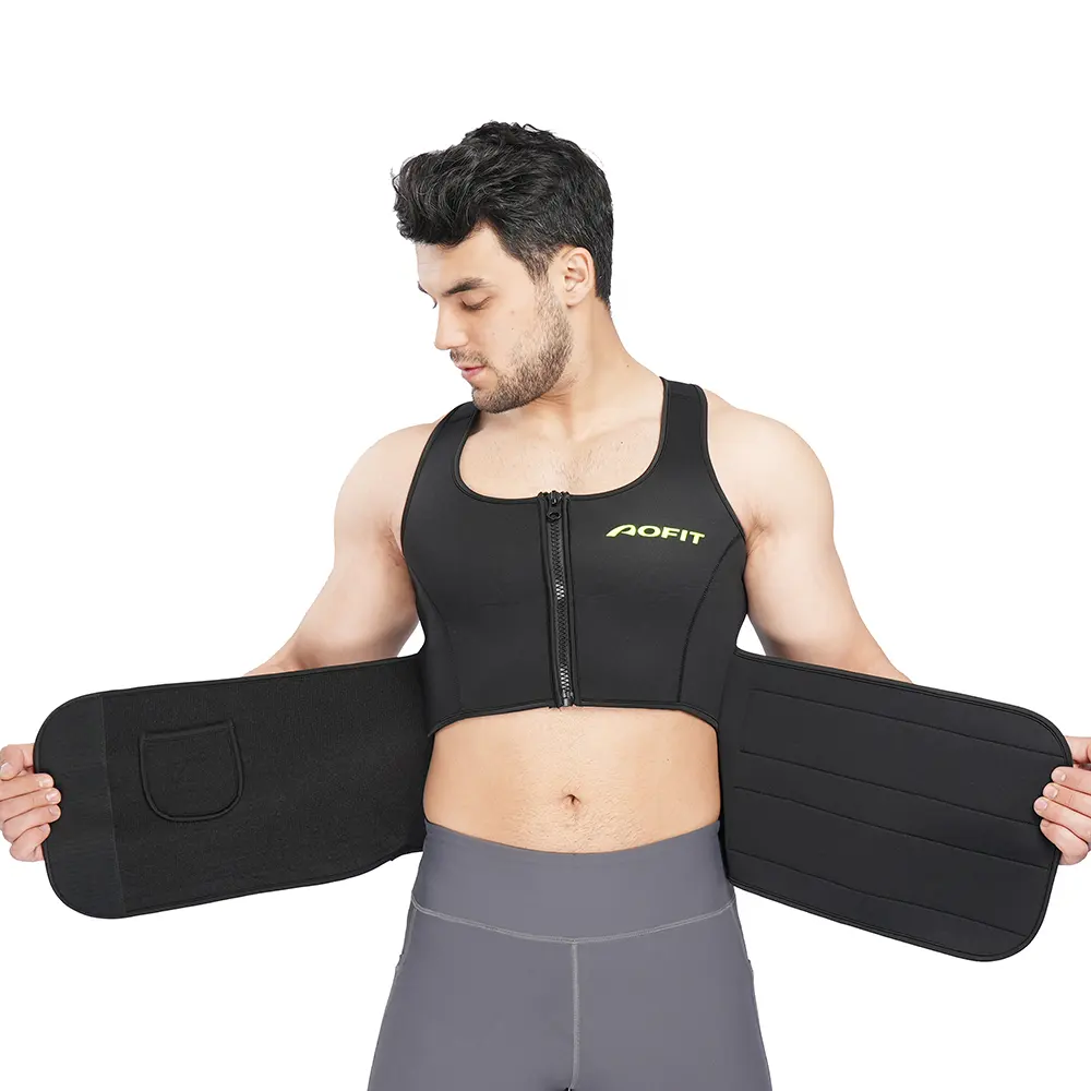 High Quality Workout Comfortable Fat Burning Thermal Neoprene Body Shaping Sauna Men Sweat cincher vest
