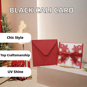 Solid <b>Color</b> European Style Double Glue Paper Western Style <b>Envelope</b> Kraft Card Black Cali Greeting Card-Spot Wholesale - Product Image 2
