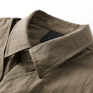 Camicia da <span class=keywords><strong>uomo</strong></span> di design <span class=keywords><strong>con</strong></span> effetto due pezzi, a maniche corte, stile estivo da lavoro all'aperto, <span class=keywords><strong>con</strong></span> gilet superiore e tasche multiple - Product Image 5