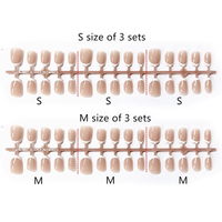30 faux ongles en ABS, forme ballerine, cercueil, amande, carré, couleur nude, pour pose facile DIY