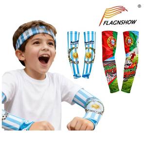 Manguitos de Brazo Personalizados al por Mayor con Logotipo, Protección UV, Secado Rápido, para Fútbol, Banderas Nacionales, Fiestas, Accesorios Promocionales para Aficionados - Product Image 1