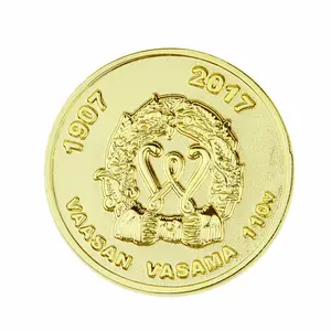 Murah 3D Paduan Seng Enamel Plating Sisi Ganda Souvenir Pembuat Koin Emas Kustom Logam Sublimasi Koin Peringatan untuk Dijual