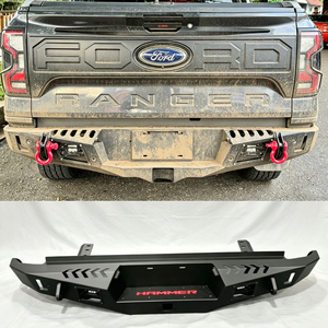 Pour <span class=keywords><strong>Ford</strong></span> <span class=keywords><strong>Ranger</strong></span> T9 2022 et modèles ultérieurs : Pare-chocs arrière avec crochets de <span class=keywords><strong>remorquage</strong></span> et position de pompe personnalisable pour autres modèles de pick-up – Kit de mise à niveau tout-terrain - Product Image 1