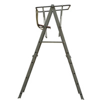 Échelle de chasse pliable en aluminium portable, antidérapante, avec garde-corps et siège pour la chasse au cerf