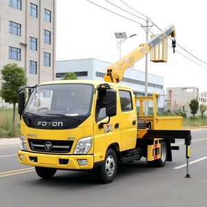 Mini-camion Foton à double cabine pour 2+3 passagers, moteur diesel, grue de 3 tonnes ou 5 tonnes, à vendre - Product Image 2