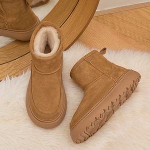 2026 New Product U Outdoor Suede Plush Comfortable <strong>Waterproof</strong> Thermal Short <strong>Women</strong> Winter Sheepskin <strong>Snow</strong> <strong>Boots</strong> - Product Image 4