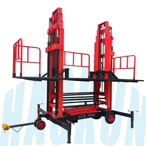 Electric movable scaffold lift Goods lift platform load capacity 1 ton Use on construction sites and interior decoration