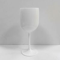 IStapromo Gifts Flûtes à champagne et verres à vin rouge en plastique PP modernes incassables de 480 ml (16 oz) avec logo personnalisé, coloris noir, blanc, rose
