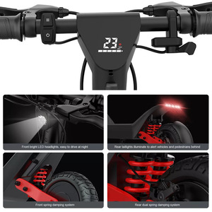 Monopattino Elettrico con Ruote Grandi <span class=keywords><strong>e</strong></span> Larghe, Velocità Massima 64 km/h, Carico Massimo 200 kg, Doppio Motore, Lunga Autonomia, con Ammortizzatore - Product Image 6