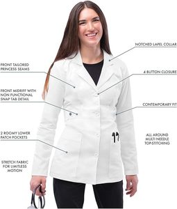 Veste de gommage uniforme d'hôpital confortable manteau de <span class=keywords><strong>laboratoire</strong></span> extensible universel pour les femmes - Product Image 4