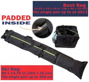 Échantillon gratuit : Sac de transport portable pour ski et bottes, 600D, résistant à l'eau, rembourré, taille ajustable, deux pièces, tendance - Product Image 3