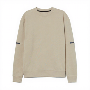 Sweat-shirt unisexe en molleton 100 % coton épais, teint uni, avec broderie et strass, écologique, pour l'hiver - Product Image 1