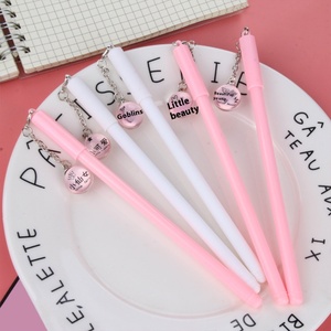Stylo Gel pendentif fée rose frais et simple stylo à eau créatif avec papeterie étudiante en plastique de largeur d'écriture de 0.5mm - Product Image 4