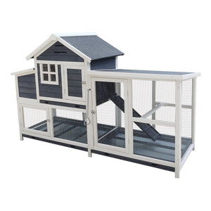 Grande cage à animaux de compagnie en bois à double étage de luxe, avec plateau, pour cobaye, <span class=keywords><strong>pigeon</strong></span>, poulet, chat, canard, oiseau - Product Image 1