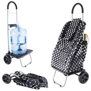 Factory Direct Sales Portable Shopping <b>Bag</b> <b>Foldable</b> Shopping Trolley Cart with Wheels | Lightweight Carrier , and Groceries Use - Product Image 1