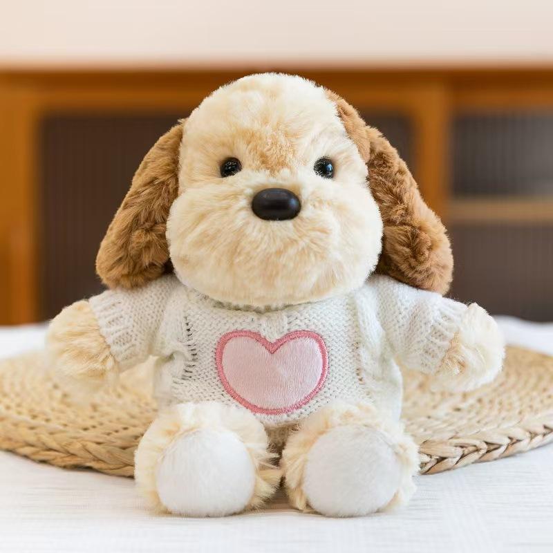 เสื้อกันหนาวสุนัขสีชมพู ลายทาร์ตไข่ ขนาด 16 ซม.