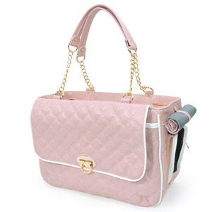 Sac de transport pliable pour animaux de compagnie, en cuir PU matelassé, écologique, de luxe, approuvé par les compagnies aériennes - Product Image 1