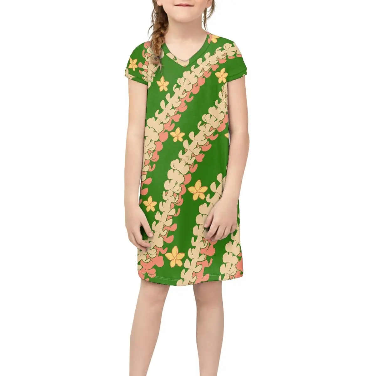 Детское платье-футболка с коротким рукавом