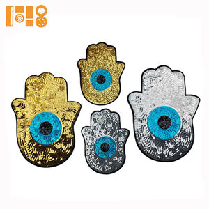 Patch in PVC Ricamato con Paillettes a Forma di Palma, Occhio del Diavolo, Accessori per <span class=keywords><strong>Abbigliamento</strong></span>, Ricamo con Perline Fai-da-Te - Product Image 3