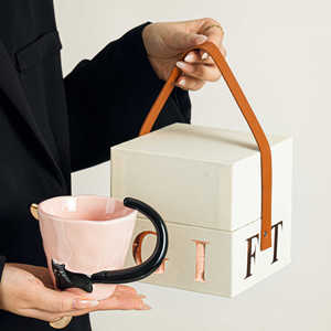 Factory Direct China High Quality Custom Black Cat Embossed Eco-friendly Stoneware <b>Ceramic</b> <b>Mug</b> Food Safe Dishwasher Microwave - Product Image 4