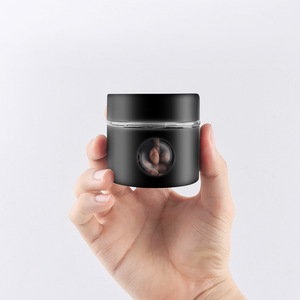 Mini pot à café hermétique en verre Three Beans, petit récipient portable pour le stockage du thé, noir, blanc, argent, rouge - Product Image 1
