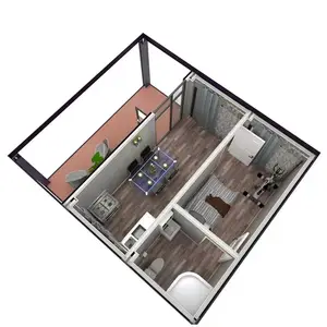Foldable Puerto Rico Living Luxury Flat Pack Shipping Container Casas Modulares Prefabricadas Pre Fab House