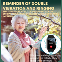 Bracelet intelligent GPS SOS 4G carré pour personnes âgées avec carte SIM, détection de chute magnétique, suivi de santé et calendrier pour la maladie d'Alzheimer