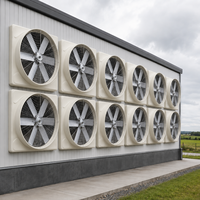 Ventilateur d'extraction mural en alliage d'aluminium 720 tr/min 1,5 kW ≥ 59 000 m³/h pour élevages, fermes avicoles et serres