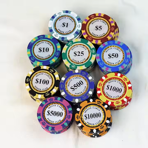 Diseño y muestra gratis de fichas de póquer de arcilla de 14g, logotipo personalizado de 40mm de fabricantes de China para juegos de póquer de casino - Product Image 3