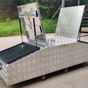 Custom Size Aluminum Portable Waterproof Dustproof Outdoor Truck Gullwing Tool <b>Box</b> <b>Lockable</b> Design 7-9 Compartments 1000L - Product Image 2