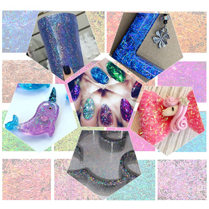 Paillettes holographiques métalliques irisées pour gobelets, résine, nail art et artisanat - Product Image 5