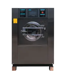 Çamaşır ekipmanları ticari 25 Kg dikey ön yükleme yıkayıcı endüstriyel çamaşır makinesi
