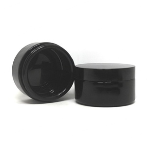 In Stock 5ml Black UV Concentrate <b>Small</b> Jar Cosmetic Skin Care Eye Cream Violet Glass <b>Container</b> with Black Plastic Lid - Product Image 5