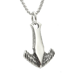 Collar con Colgante de Gancho Pirata de Acero Inoxidable, Joyería de Moda para Hombre y Mujer, Regalo con Diseño Geométrico Retro - Product Image 1