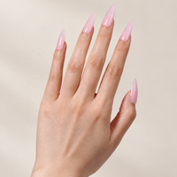Vente directe usine – 32 faux ongles en gel souple rose fleur de cerisier, longs, pointus, en amande, brillants, à coller, marque privée