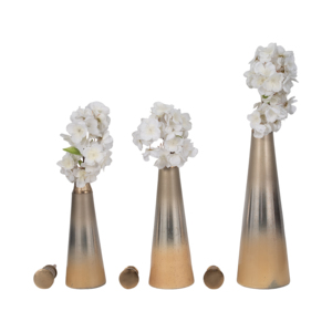 Set di vasi conici in vetro, moderni vasi decorativi per fiori, centrotavola per soggiorno, decorazione per la casa. - Product Image 2