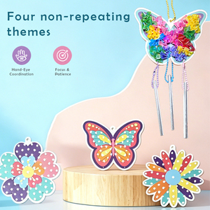 Kit Arte Poke Art con Farfalle per Bambini, Set Fai-da-Te per Creare Ciondoli in Tessuto, Giocattolo Educativo Artigianale, <span class=keywords><strong>Regalo</strong></span> di Compleanno per Ragazze - Product Image 4