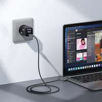 Vina 70W GaN USB-C Wall Plug dengan Layar Smart Stage PD 3.2 AVS PPS QC 3.0 Bersertifikasi CE, Colokan UK untuk Laptop, Rumah, dan Kantor