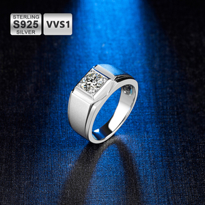 Atacado hip hop joia personalizado campeonato rapper anéis 925 prata esterlina VVS1 diamante moissanite anéis para homem - Product Image 4