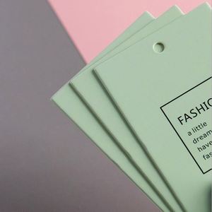 Luxury Clothing Thick Paper Hang Tag Pants Clothes Toys Shoes Printed logo Price Tag - Product Image 1