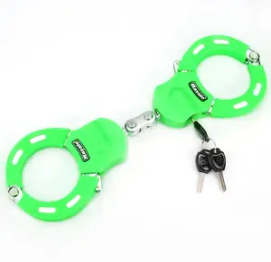 Hardened Steel Silicone Coated Handcuff Shape Security Guard Against Theft Heavy Duty Motorcycle Bike E Scooter Lock