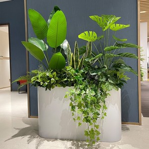 Foglie Artificiali di Tartaruga, Palma Areca, Nandina, Pianta Verde per Fioriera, Decorazione per Ufficio, Centro Commerciale, Ristorante, Negozio di Abbigliamento, Casa - Product Image 1