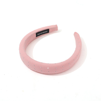 Bandeau JY en acrylique scintillant avec strass, en éponge haute densité, antidérapant, écologique, texture quadrillée, pour le bain et les soins de la peau, usage quotidien et décontracté