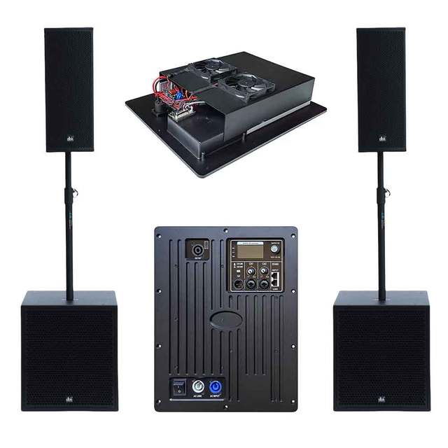 Factory Dual 8 Inch Column Speaker System with Active 18 Inch Subwoofer PA Speaker System for Concert Party Club