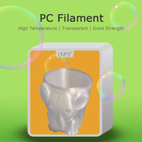 Filament PC OPY 1,75 mm 1 kg Haute transparence et résistance Matériel d'impression 3D Noir et couleur naturelle Filament en polycarbonate PC