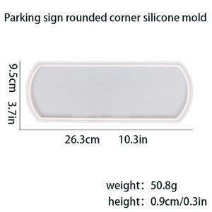 Étiquette de <span class=keywords><strong>stationnement</strong></span> suspendue coin rond Angle droit moule gel de silice miroir bijoux numéro - Product Image 6
