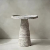 Meubles en pierre naturelle minimalistes de luxe sur mesure, table de chevet et table d'appoint en marbre Calacatta Violet pour le salon
